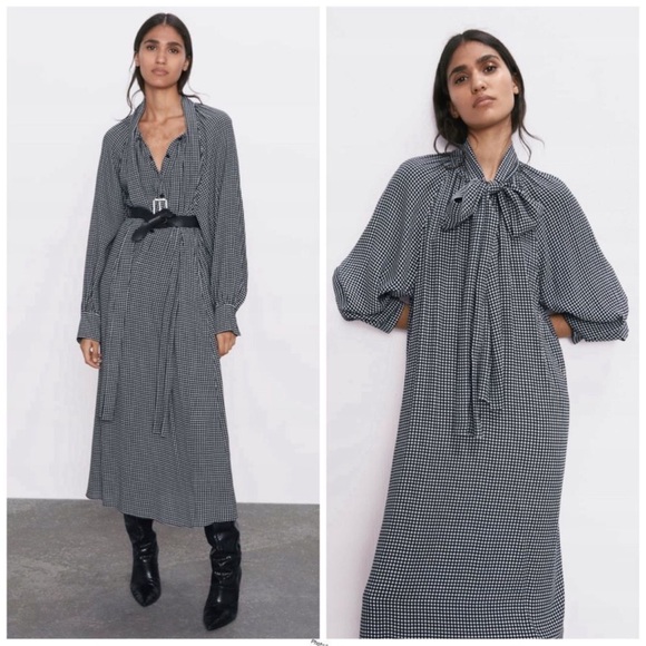 Zara Dresses & Skirts - Zara Black and White Checkered Dress